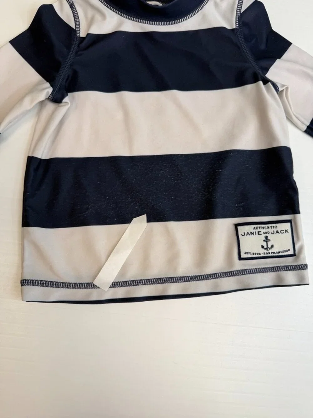 Janie And Jack Rash Guard Baby 6 Month Stripe UPF Beach Pool Swim Shirt Party Go